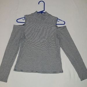 Stripped Long Sleeve Blouse